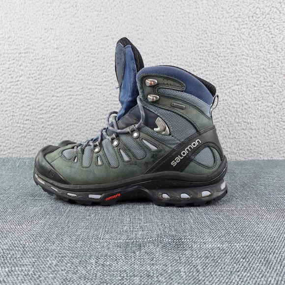 Salomon Quest 4D GTX Hiking Boots Mens 8.5 / Womens 10 Green Blue Waterproof